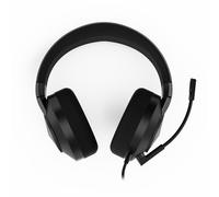 Lenovo Auriculares para Juegos H210, Cable Suave de 2 m, conexión de 3,5 mm, micrófono con cancelación de Ruido abatible para silenciar, Almohadillas de Tela Transpirable, Color Negro