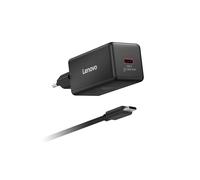 Lenovo Cargador Mini USB-C GAN 65W, Cable 2 m, Carga Rápida, Negro