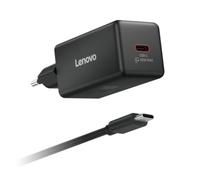 Lenovo Cargador Mini USB-C GAN 65W, Cable 2 m, Carga Rápida, Negro