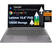 Lenovo Chromebook 15 (15.6 pulgadas FHD antirreflejos, 4 GB de RAM, 64 GB eMMC + tarjeta SD de 64 GB, Intel Celeron N4500), para el hogar, estudiantes y uso diario, ligero, cámara web, Wi-Fi 6