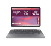 Lenovo Chromebook Duet 11 Gen 9 - Ordenador Portátil 11" WUXGA Táctil + Lápiz Incluido (MediaTek Kompanio 838, 8GB RAM, 128GB Emmc, ChromeOS) Gris QWERTY + 3 Meses Google AI Pro con Gemini Pro y 2TB
