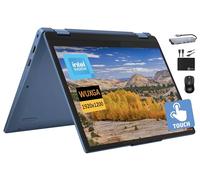 Lenovo Chromebook Flex 3i Spin 2 en 1 Laptop Business (2024), pantalla táctil WUXGA de 12.2 pulgadas, Intel N100 de cuatro núcleos, 4 GB de RAM, 128 GB (64 GB eMMC + tarjeta de 64 GB), cámara web WiFi