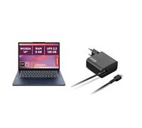 Lenovo Chromebook Gen 11-14" - MediaTek Kompanio 540, 8 GB RAM, 128 GB UFS 2.2, ChromeOS - Azul + Adaptador de Pared USB-C de 65 W + Mochila B210 de 15.6"- Negra