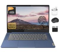 Lenovo Chromebook Laptop Slim Light Student Business 2024, pantalla táctil FHD de 14 pulgadas, 8 núcleos MediaTek Kompanio 520, 4 GB de RAM, 128 GB (64 GB eMMC + tarjeta de 64 GB), WiFi 6, largas