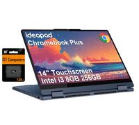 Lenovo Chromebook Plus (2026 Latest Flex 5i) Laptop 2 en 1 (pantalla táctil FHD+ de 14 pulgadas, Intel Core i3 N355, 8 GB de RAM, 128 GB de almacenamiento + tarjeta SD de 128 GB) negocios, hogar