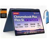 Lenovo Chromebook Plus Flex 5i, laptop 2 en 1 de 14 pulgadas, Intel i3 N355