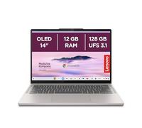 Lenovo Chromebook Plus Gen 10 - Ordenador Portátil 14'' OLED WUXGA (MediaTek Kompanio Ultra 910, 12GB RAM, 128GB UFS, ChromeOS)-Seashell+1 año de Google AI Pro con 5TB de Almacenamiento