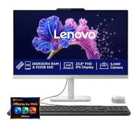 Lenovo Computadora de escritorio todo en uno FHD de 24 pulgadas - 16 GB de RAM - SSD de 1 TB - CPU Intel 13th 8 Cores i3 (Beat 11th i5) - Teclado y mouse - Windows 11 - Lifetime Office 365 para la web