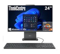 Lenovo Computadora de escritorio todo en uno ThinkCentre de 24 pulgadas • Procesador AMD Ryzen 5 de 6 núcleos • DDR5 de 64 GB • SSD de 1 TB • Wi-Fi 6 • Entrada y salida HDMI • KB y mouse con cable