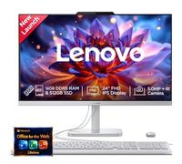 Lenovo Escritorio FHD todo en uno (AIO) de 24 pulgadas - 16 GB de RAM - SSD de 512 GB - Intel Core - Office 365 para la web | Elegante y elegante - Pantalla impresionante - Fácil gestión de tareas y