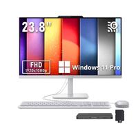 Lenovo Escritorio todo en uno A100 FHD Business de 23.8 pulgadas, procesador Intel N100, RAM DDR4 de 16 GB, almacenamiento de 1.5 TB (SSD de 512 GB + juego de estación de acoplamiento de 1 TB
