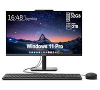 Lenovo Escritorio todo en uno con procesador Intel de 4 núcleos, pantalla Full HD de 24 pulgadas, RAM DDR4 de 32 GB, SSD PCIe de 1 TB, WiFi 6, Bluetooth, USB, puertos Ethernet, Windows 11 Pro, salida