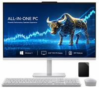 Lenovo Escritorio todo en uno, CPU Intel ultra rápida de 4 núcleos, pantalla FHD de 24 pulgadas, 8 GB de RAM, SSD PCIe de 256 GB a bordo más disco duro externo de 512 GB, Wi-Fi 6, Bluetooth, RJ-45
