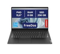 Lenovo V15 Intel® Celeron® N N4500 Portátil 39,6 cm (15.6") Full HD 8 GB DDR4-SDRAM 256 GB SSD Wi-Fi 5 (802.11ac) FreeDOS Negro
