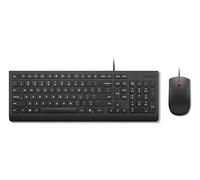 Lenovo Essential Wired Combo - Juego de Teclado y ratón - disposición de 2,5 Zonas - USB - QWERTZ - alemán - Negro