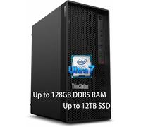 Lenovo Estación de trabajo ThinkStation P2 Gen 2 de escritorio | Procesador Intel Core Ultra 7 265K | RAM DDR5 masiva de 128 GB | Espacio ultrarrápido de 3 TB (SSD de 2 TB + 1 TB HDD) | Ethernet y