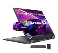 Lenovo Flex 5i Chromebook Plus 35.6 cm WUXGA - Laptop 2 en 1 con pantalla táctil, Intel Core i5-1334U, 8GB LPDDR4x, 1.25TB de almacenamiento (SSD de 256 GB + estación de acoplamiento de 1 TB), teclado