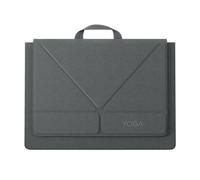 Lenovo Funda de Yoga para portátiles con Pantalla de 14 Pulgadas, Organizador de múltiples Compartimentos con Soporte Convertible, Funda Protectora Ligera de poliéster y Microfibra, Color Gris Luna