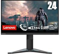 Lenovo G24-20 - Monitor Gaming de 23.8" (FHD, IPS, 144Hz, 0.5 ms, 2xHDMI+DP, Cable DP, FreeSync Premium, Base Metálica) Ajuste de inclinación/Altura - Negro