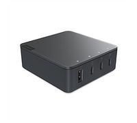 Lenovo Go Cargador Multipuerto 130 W (Carga hasta 4 Dispositivos Simultáneamente, Conexión USB-C y USB-A, Cable 1,8 m) Color Gris Tormenta