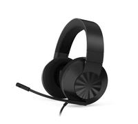 Lenovo H210 - Auriculares Gaming con Cable (Controles Encendido/Apagado, Volumen, Micrófono Unidireccional con Cancelación de Ruido, Compatible con PC, Playstation 5, Xbox One, Switch), Negro