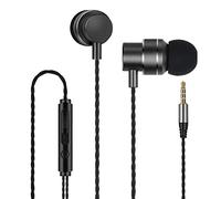 Lenovo HF118 - Auriculares In Ear con Cable y Micrófono, Conector para Auriculares de 3,5 mm - Negro
