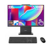 Lenovo IdeaCentre - Escritorio FHD AIO de 24 pulgadas, pantalla táctil de 100 Hz, AMD Ryzen 5 7535HS, RAM DDR5 de 16 GB, SSD de 1 TB, almohadilla de carga inalámbrica, KB y mouse inalámbricos, tipo C