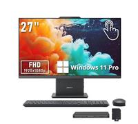 Lenovo Ideacentre - Escritorio todo en uno FHD Touch de 27 pulgadas, AMD Ryzen 5 8645HS, 16 GB DDR5, almacenamiento de 1.5 TB (SSD de 512 GB + estación de acoplamiento de 1 TB), AMD Radeon 760M