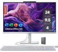 Lenovo IdeaCentre Everyday Tasks - Computadora de escritorio todo en uno Full HD de 24 pulgadas, Office 365 para la web, Intel de 4 núcleos, SSD de 512 GB, 16 GB de RAM, teclado y mouse, Windows 11