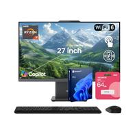 Lenovo IdeaCentre Premium PC todo en uno, pantalla FHD de 27 pulgadas de 100 Hz, AMD Ryzen 7 8845HS, 64GB DDR5 RAM, 2TB SSD, Wi-Fi 6, Win11 Pro, Wireless KB & M, Copilot-Ready, paquete con SSD externo