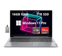 Lenovo IdeaPad 1 15.6 pulgadas FHD antirreflejos, AMD Ryzen 7 5700U, 16 GB de RAM, SSD PCIe de 1 TB, AMD Radeon Graphics, cámara web HD, WiFi 6, Bluetooth, Win 11 Pro, Cloud Gray, tarjeta USB Hotface