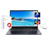 Lenovo IdeaPad 1 Laptop FHD de 15.6 pulgadas, con Microsoft Office 2024 gratis, AMD Ryzen 3 7320U, 4 GB de RAM, 256 GB SSD, Windows 11 Pro, azul abismo, Wi-Fi 6, con tarjeta SD de 128 GB y estación de