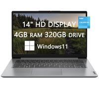 Lenovo Ideapad 1 Laptop HD de 14 pulgadas para estudiantes universitarios y negocios, procesador Intel Celeron N4020, 4 GB de RAM, 320 GB (SSD de 64 GB + tarjeta de 256 GB), Bluetooth, USB-C, carga