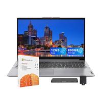 Lenovo IdeaPad 1 Laptop HD de 15.6 pulgadas para estudiantes y negocios, Intel Celeron N4500, 12 GB de RAM, SSD de 512 GB + eMMC de 128 GB, teclado de tamaño completo, WiFi 6, Office 365 de 1 año, Win