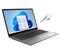 Lenovo Ideapad 1 Laptop HD de 15.6 pulgadas, procesador AMD Athlon Silver 7120U, DDR5 de 4 GB de RAM, SSD de 512 GB, gráficos AMD Radeon, Windows 11 Home, gris, paquete con concentrador USB 3.0