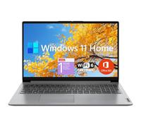 Lenovo IdeaPad 1 Laptop para estudiantes, pantalla FHD de 15.6 pulgadas, procesador Intel de doble núcleo, 8 GB de RAM, SSD de 128 GB + eMMC de 128 GB, Wi-Fi 6, cámara web, Bluetooth, 1 año de Office