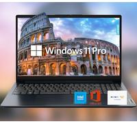 Lenovo IdeaPad 15.6 pulgadas HD antirreflejos con 1 año Microsoft 365, 12 GB de RAM, 384 GB SSD, Windows 11 Pro, hasta 9.5 horas de duración de la batería, procesador Intel, WiFi 6, HDMI, USB-C
