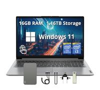 Lenovo IdeaPad 1i - Laptop con pantalla táctil FHD de 15.6 pulgadas, Intel i3-1215U, 16 GB de RAM, 1.16 TB de almacenamiento (SSD de 1 TB y juego de estación de acoplamiento de 160 GB), gráficos Intel