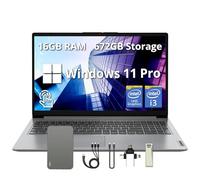 Lenovo IdeaPad 1i - Laptop con pantalla táctil FHD de 15.6 pulgadas, Intel i3-1215U, 16 GB de RAM, 672 GB de almacenamiento (SSD de 512 GB y juego de estación de acoplamiento de 160 GB), gráficos