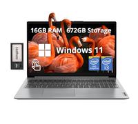 Lenovo IdeaPad 1i - Laptop con pantalla táctil FHD de 15.6 pulgadas, Intel i3-1215U, 16 GB de RAM, 672 GB de almacenamiento (SSD de 512 GB + juego de estación de acoplamiento de 160 GB), gráficos