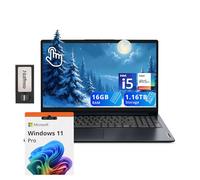 Lenovo IdeaPad 1i - Laptop con pantalla táctil FHD de 15.6 pulgadas, Intel i5 1235U, 16 GB de RAM, 1.16 TB de almacenamiento (SSD de 1 TB + estación de acoplamiento de 160 GB), gráficos Intel Iris Xe