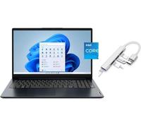Lenovo IdeaPad 1i Laptop FHD de 15.6 pulgadas | Intel Core i5-1235U | Gráficos Intel Iris Xe | HDMI | Azul abismo | 16 GB de RAM | SSD de 256 GB | Windows 10 S | Paquete con concentrador USB 3.0