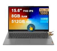 Lenovo IdeaPad 3 15 Business Laptop de 15.6 pulgadas FHD IPS pantalla táctil 11ª generación Intel i3-1115G4 Procesador 8GB RAM 512GB SSD Type-C Privacidad Webcam Carga Rápida Batería Larga Duración