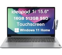 Lenovo IdeaPad 3 3i Laptop (pantalla táctil FHD de 15.6 pulgadas, Intel Core i5-1155G7, 16 GB de RAM, SSD de 512 GB) bisel estrecho, cámara web, batería de larga duración de 12 horas, Wi-Fi 6, IST SD,