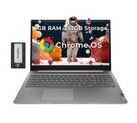 Lenovo IdeaPad 3 Chromebook antirreflejos FHD de 15.6 pulgadas, Intel Celeron N4500, 4 GB LPDDR4 RAM, 352 GB de almacenamiento (SSD de 64 GB + juego de estación de acoplamiento de 288 GB), cámara HD,