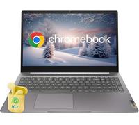 Lenovo IdeaPad Chromebook Laptop, pantalla FHD de 15.6 pulgadas, Intel Celeron de doble núcleo, 4 GB de RAM, 64 GB de almacenamiento, teclado numérico, obturador de privacidad de cámara, auriculares