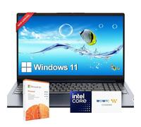 Lenovo Ideapad - Computadora portátil empresarial con Microsoft Office, procesador Intel de doble núcleo, 15.6 pulgadas, 36 GB de RAM, SSD de 1 TB + eMMC de 128 GB, almacenamiento en la nube de 1 TB