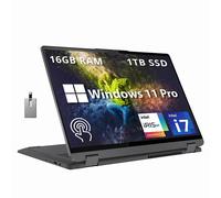 LENOVO IdeaPad Flex 5 16 pulgadas 2 en 1 2.5K IPS pantalla táctil, Intel Core i7-1255U, 16 GB RAM, 1 TB SSD, teclado retroiluminado, lector de huellas dactilares, Win 11 Pro, gris tormenta, tarjeta