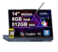 Lenovo IdeaPad Flex 5i 2 en 1 Laptop de 14 pulgadas WUXGA Touch Intel 12-core Ultra 5 225U (Beats Core 7 150U) 8GB RAM 512GB SSD retroiluminado para Creator Designer Business Professional Win11Pro ICP