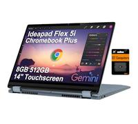 Lenovo IdeaPad Flex 5i Chromebook Plus 2 en 1 Laptop (pantalla táctil FHD+ de 14 pulgadas, Intel 6-Core i3-1315U, 8 GB de RAM, 512 GB de almacenamiento (256 GB + 256 GB IST SD)) para negocios, hogar